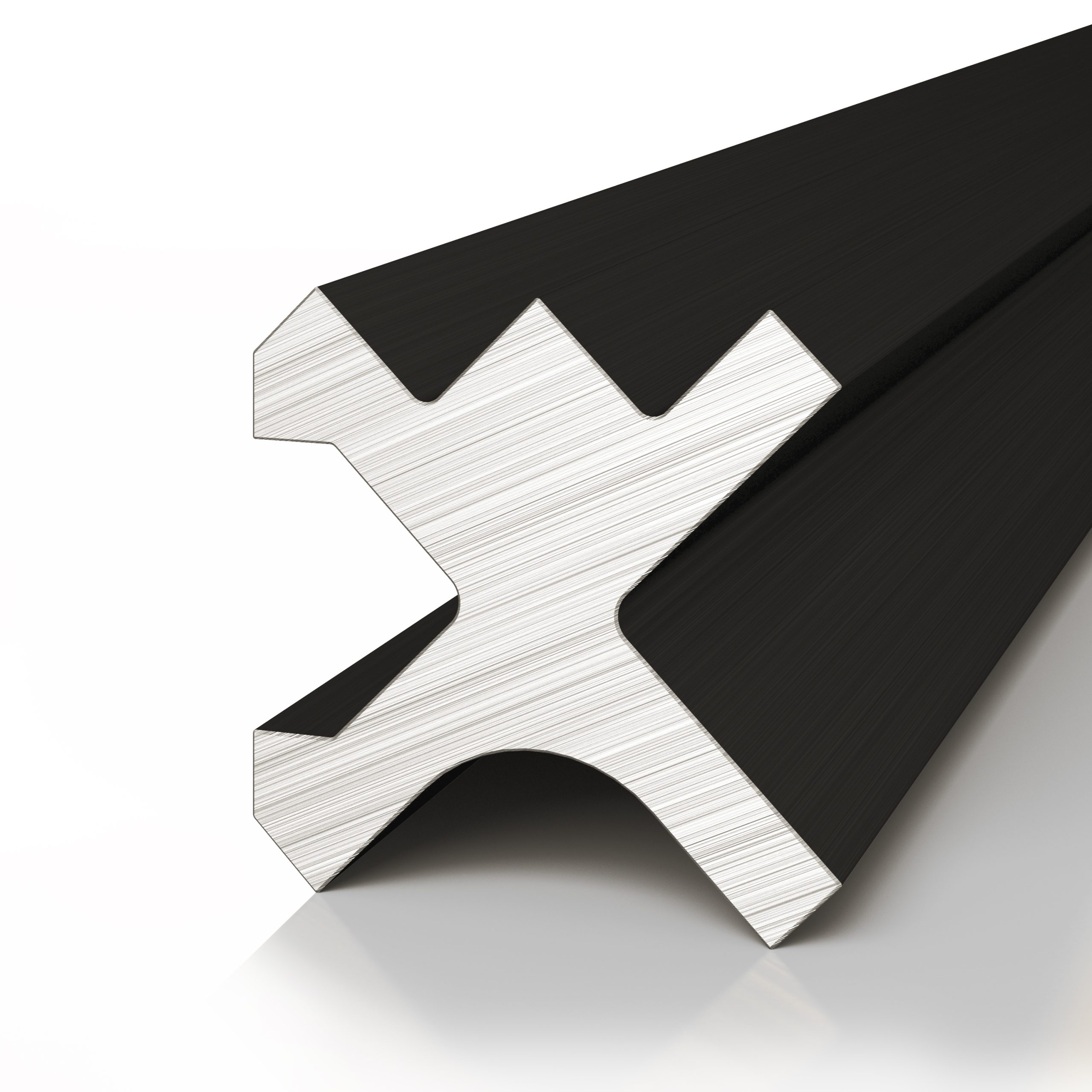 Профиль алюминиевый теневой разделительный Decaro D00X.A Black Черный 3000×10×10